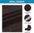 Stretch Armless Futon Covers Full Queen Futon Couch Covers Slipcover Futon Sofa Cover Futon Bed Cover Furniture Protector Covers with Elastic Bottom, Soft Thick Jacquard Washable, Brown