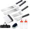 ULEE Griddle Accessories Kit of 9, Professional Stainless Steel Flat Top Grill Cooking Kit, Perfect for Outdoor BBQ, Teppanyaki and Camping