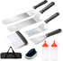 ULEE Griddle Accessories Kit of 9, Professional Stainless Steel Flat Top Grill Cooking Kit, Perfect for Outdoor BBQ, Teppanyaki and Camping