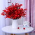 Babys Breath Silk Flowers 6 Bundle Red Flowers Gypsophila Fake Baby's Breath European Artificial Flowers with Stem Real Touch Artificial Gypsophila for Christmas Home Wedding DIY Flowers Party Decor
