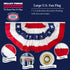 Valley Forge American Fan Flag 3' x 6' Polycotton Sentinel 100% Made In U.S.A. Stars and Stripes Bunting Canvas Header Brass Grommets Model 36636010-5-S,Multi color