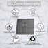 Shower Head GGStudy 8 inch Square Rain Stainless Steel High Pressure Oil Rubbed Bronze Shower Heads Rainfall Bath Shower Self-cleaning Silicone Nozzle
