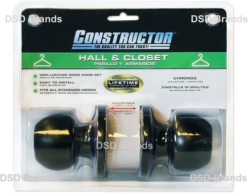 Constructor CON2839 Passage Chrono's Door Lever Knob Handle Set, Oil Rubbed Bronze Finish
