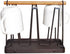 BYFU Cup Drying Rack Stand with Drain Tray, Metal Bottle Drying Organizer with Wood Handle for 6 Cups or Mugs