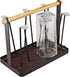 BYFU Cup Drying Rack Stand with Drain Tray, Metal Bottle Drying Organizer with Wood Handle for 6 Cups or Mugs