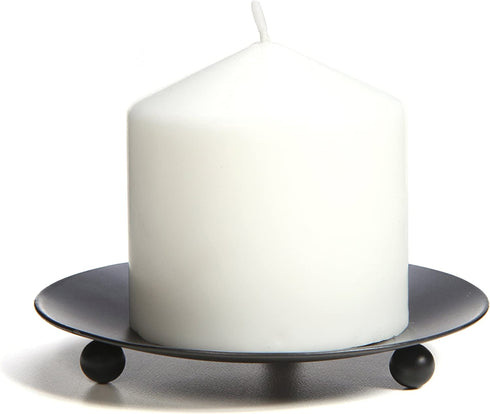 Hosley's Set of 4, 3 Inches High, White Unscented Pillar Candles