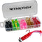 THKFISH 30Pcs Paddle Tail Swimbaits 2 INCH Bicolor Soft Plastic Fishing Lure Swim Baits for Crappie Bass Trout Mixed Color
