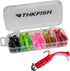 THKFISH 30Pcs Paddle Tail Swimbaits 2 INCH Bicolor Soft Plastic Fishing Lure Swim Baits for Crappie Bass Trout Mixed Color