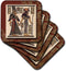 3dRose CST_99429_1 Ancient Egyptian Papyrus-Soft Coasters, Set of 4