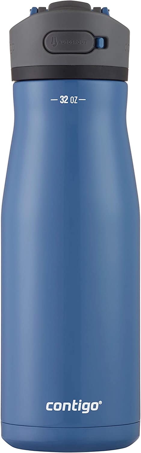 Contigo AUTOSPOUT Water Bottle, 32oz, Blue Corn