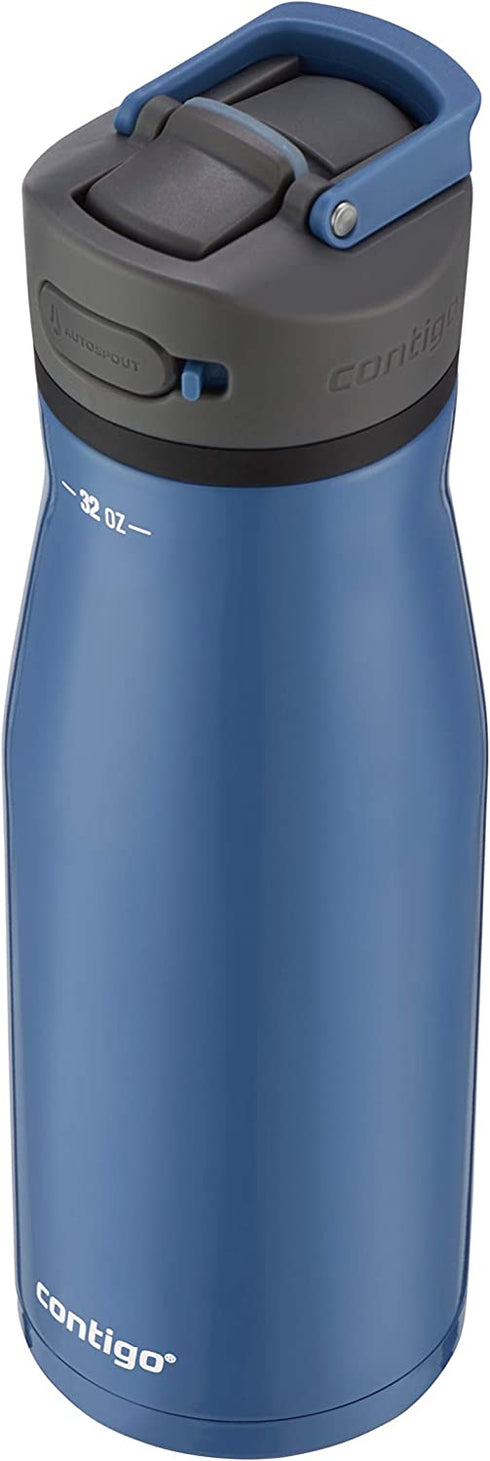Contigo AUTOSPOUT Water Bottle, 32oz, Blue Corn