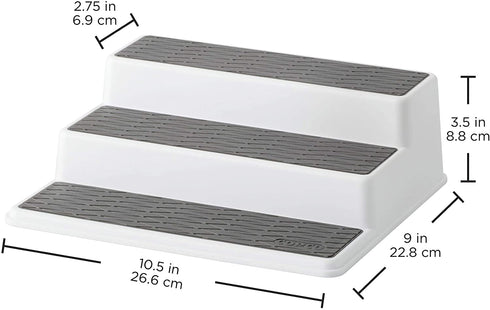 Copco 5257350 Non-Skid 3-Tier Spice Pantry Kitchen Cabinet Organizer, 2 Pack, Grey 2