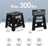 Delxo 13 Folding Step Stool in Black,1 Pack Premium Heavy Duty Foldable Stool for Kids and Adults,Portable Collapsible Plastic Step Stool,Non Slip Folding Stools for Kitchen Bathroom Bedroom