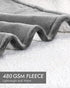 Utopia Bedding Sherpa Bed Blanket Twin Size Grey 480GSM Plush Blanket Fleece Reversible Blanket for Bed and Couch