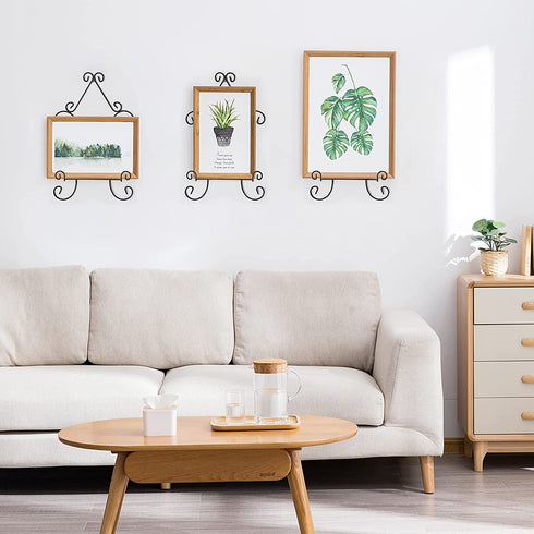 CUKE2BEET 3 Pack 16 inch Wall Mount Plate Display Hanger, Large Wall Easel Holder Vertical Plate Stand Holders, Wall Display Picture Frame Stand for Decorative Plates, Arts