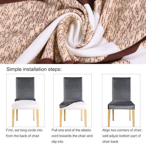 SearchI Dining Room Chair Covers Set of 4, Stretch Parsons Chair Slipcovers Super Fit Spandex Removable Washable Kitchen Chair Protector Cover for Dining Room, Hotel, Ceremony ?Khaki?