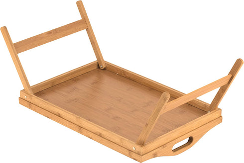 Home-it Bed Tray table with folding legs, and breakfast tray Bamboo bed table and bed tray with legs
