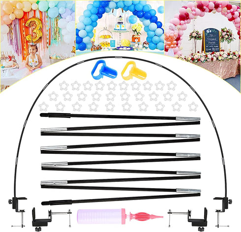 Table Balloon Arch Kit, 12ft DIY Balloon Arch Garland Kit With Pump, Balloon Clips, Knotter, Desk Clips, Party Backdrop for Birthday, Wedding ,Baby Shower, Christmas Indoor Party Supplies Decoration
