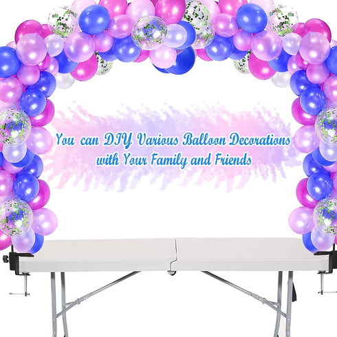 Table Balloon Arch Kit, 12ft DIY Balloon Arch Garland Kit With Pump, Balloon Clips, Knotter, Desk Clips, Party Backdrop for Birthday, Wedding ,Baby Shower, Christmas Indoor Party Supplies Decoration