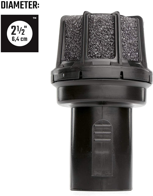 CRAFTSMAN CMXZVBE38660 2-1/2 in. Muffler Diffuser Wet/Dry Vac Attachment for Shop Vacuums, Black