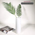 WGV Ceramic Cylinder Vase Width 5" Height 12" Elegant Unique Modern Matte Floral Container Planter Pot Centerpiece for Event Party Wedding Office Home Decor, Smooth White 1 Piece