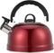 Cabilock Stove Top Whistling Tea Kettle Stainless Steel Teakettle Teapot with Cool Toch Ergonomic Handle 1. 2L Red