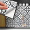 WALPLUS 24pcs 6" Peel and Stick Vinyl Backsplash Tiles Stickers Tile Paint Removable Waterproof Self-Adhesive Decals Vinyl Home Kitchen Bathroom Spring Easter Decoration (Dark Grey Spanish Renaissance)