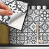 WALPLUS 24pcs 6" Peel and Stick Vinyl Backsplash Tiles Stickers Tile Paint Removable Waterproof Self-Adhesive Decals Vinyl Home Kitchen Bathroom Spring Easter Decoration (Dark Grey Spanish Renaissance)