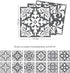 WALPLUS 24pcs 6" Peel and Stick Vinyl Backsplash Tiles Stickers Tile Paint Removable Waterproof Self-Adhesive Decals Vinyl Home Kitchen Bathroom Spring Easter Decoration (Dark Grey Spanish Renaissance)