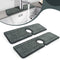 2 Pack of Faucet Absorbent Mat, Drip and Splash Catcher, Kitchen Sink Splash Guard Behind Faucet, Microfiber Kitchen Sink Mat, Kitchen Countertop Drying Mat for Kitchen, Farmhouse and RV, 18'' x 5.9''