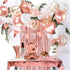 MOVINPE Rose Gold Party Supplies Decorations for 16 Guests Tableware Bunting Curtain Tablecloth Plates Napkins Cups Straws Balloon for Girl Women Birthday Wedding Hen Party Anniversary
