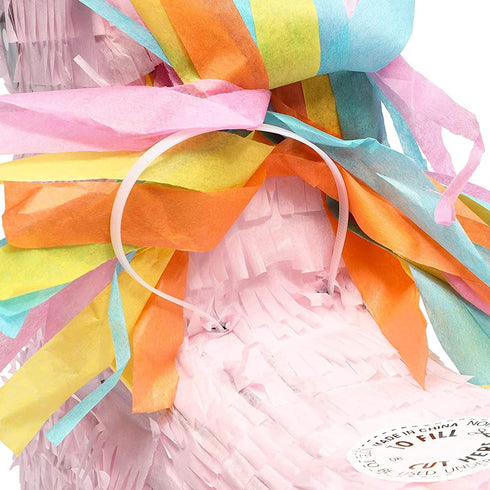 Blue Panda Small Unicorn Pinata for Birthday Party Supplies (13.4 x 15.5 x 4.6 Inches)