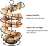 QUTREY Black Metal Egg Skelter with Storage Basket, Spiral Design Egg Holder for Large Egg for Countertop, Kitchen