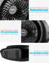 viniper Battery Operated Fan, Small Desk Fan : 3 Speeds & 8-24 Hours Longer Working, 180° Rotation, Optimised Portable USB Rechargeable Fan , Small but Mighty, for Home/Office (6.2 inch, Black)