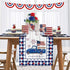 Independence Day Table Runner 70 Inch Dresser Scarves 4th of July Memorial Day Truck USA Flag Non-Slip Burlap Dinner Runner Decor for Tables Stars Check Plaid Buffalo Wood Grain