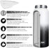 Glink Stainless Steel Water Bottle with Straw, 12-64 oz Wide Mouth Double Wall Vacuum Insulated Water Bottle Leakproof, Straw Lid and Spout Lid with New Rotating Rubber Handle