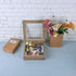 Golden State Art, 8x8 Shadow Box Frame Display Case, 2-inch Depth, Great for Collages, Collections, Mementos, 6 Pins Included (Light Brown, 1 Pack)