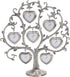 LASODY Antique Silver Family Tree With 7 Hanging Picture Frames,Metal Table Top Photo Frame Decoration