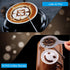 FlamGen Milk Frothing Pitcher 12 oz/350ml, Espresso Steaming Pitcher with Tick Mark, Decorating Art Pen, 16PCS Coffee Decorating Stencils