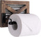 Autumn Alley Rustic Farmhouse Toilet Paper Holder - Rustic Country Bathroom Decor - Industrial Decorative Accessories - Warm Brown Wood, Galvanized Metal & Black Metal - Adds Rustic Charm