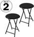 Lavish Home Folding Stool, 18", Black