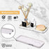 zccz Bathroom Accessory Sets, 4 Pieces Bathroom Accessories Complete Set Vanity Countertop Accessory Set with Marble Look, Includes Lotion Dispenser Soap Pump, Tumbler, Toothbrush Holder and Tray