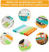 FUNYKICH Refrigerator Liners, 16PCS Refrigerator Mats Washable Shelf Liners Cabinet liner Drawer Liners Cupboard Liners Fridge Mats, Waterproof, Anti-Skid, 45x29cm, 4White/4Green/4Blue/4Orange