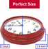 Solayman's Ultimate Silent Wall Clock with Non-Ticking Quartz Movement, Easy to Read Classic Round Wall Clock for Living Room Decor, Bedroom, Kitchen, Office, Classroom- Red Wall Clock