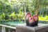 IYARA CRAFT 3 Wooden Candle Holders Decorative Candle Holders with Beauty Decor Dry Leaf Intricate Details Matte Wood Finish Ideal for Modern & Rustic Settings 2 Tones, red, Black (Rugby Shape)