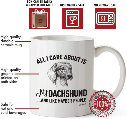 Dachshund Mom Present Mug For Christmas Women Men Dad Decor Lover Decorations Stuff I Love Dachshund Coffee Accessories Talking Art Apparel Funny Birthday Home Supplies Products Dog Coffee Cup Mugs