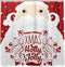 Xmas Holly Jolly Shower Curtain Festive Cute Cartoon Santa Claus with Many Gifts Merry Christmas Shower Curtains Happy New Year Shower Curtain Set with 12 Hooks 60 X 71