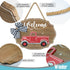 Winder Truck Welcome Sign for Front Door Red Truck Decor with 6-PC Interchangeable Seasonal Icons Farmhouse Wooden Wall Hanging for Birthday Halloween Christmas Holiday Hanger Decorations(Natural Red Truck)