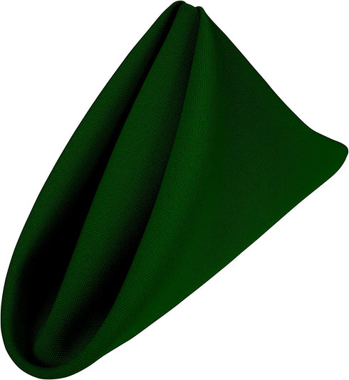AGN Elegant Linen Polyester Napkins Set of 12 (18x18) (Hunter Green)