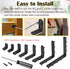 Mardatt 20 Sets 20x20mm Stainless Steel Black L Brackets Corner Braces Right Angle Brackets Heavy Duty with Mounting Screws for Wood Shelf Chair Cabinet Furniture Brackets